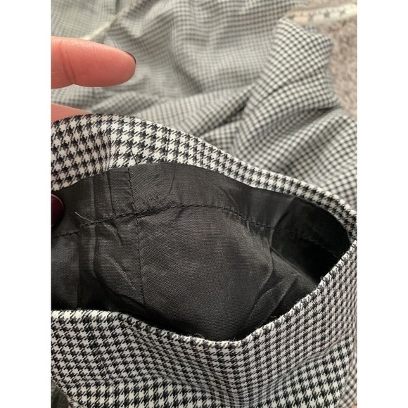 Vintage Houndstooth Trousers High Waist Pleated Career Pants charter club size 8 - Picture 9 of 11